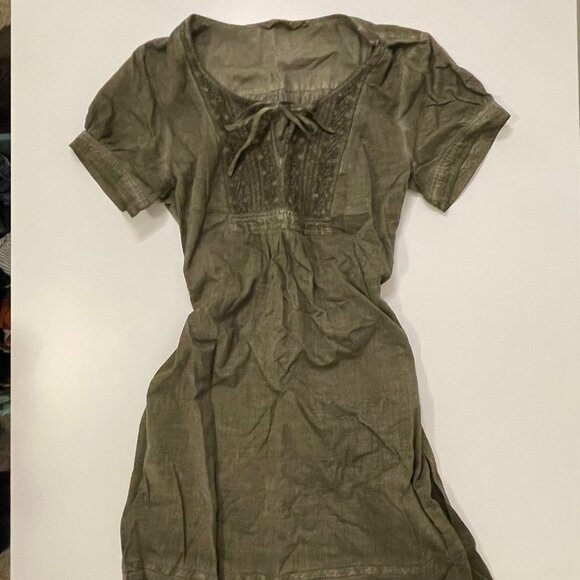 SANDWICH Muted Green Embroidery Dress - Picture 1 of 4